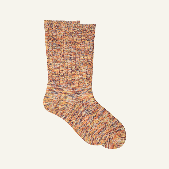 The Wanderer Marled Cotton Crew Sock for Comfort | Legacy Knitting